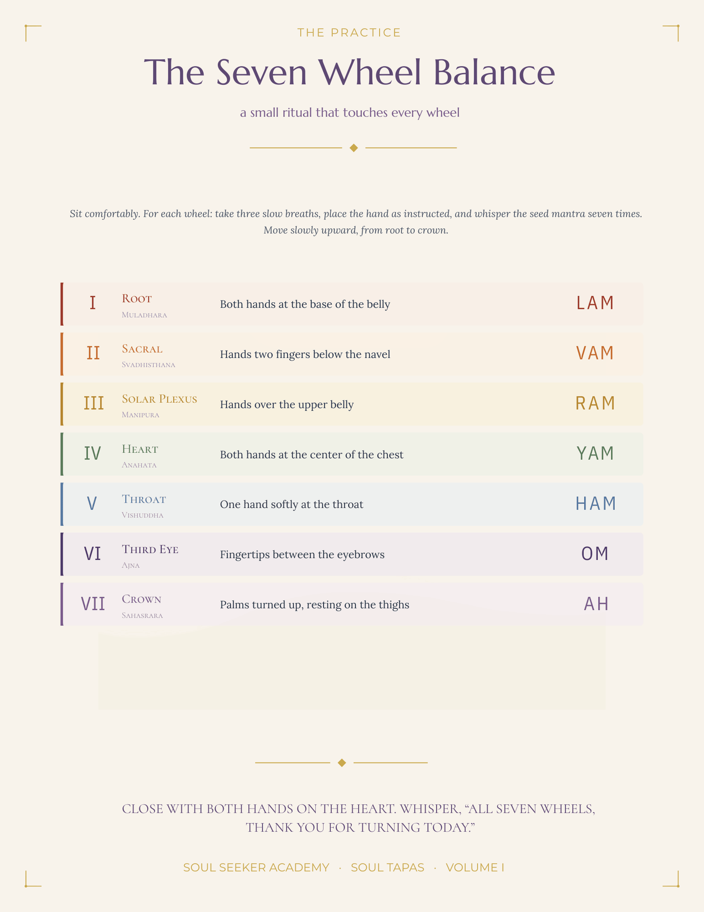 Soul Tapas Volume One — The Seven Chakras